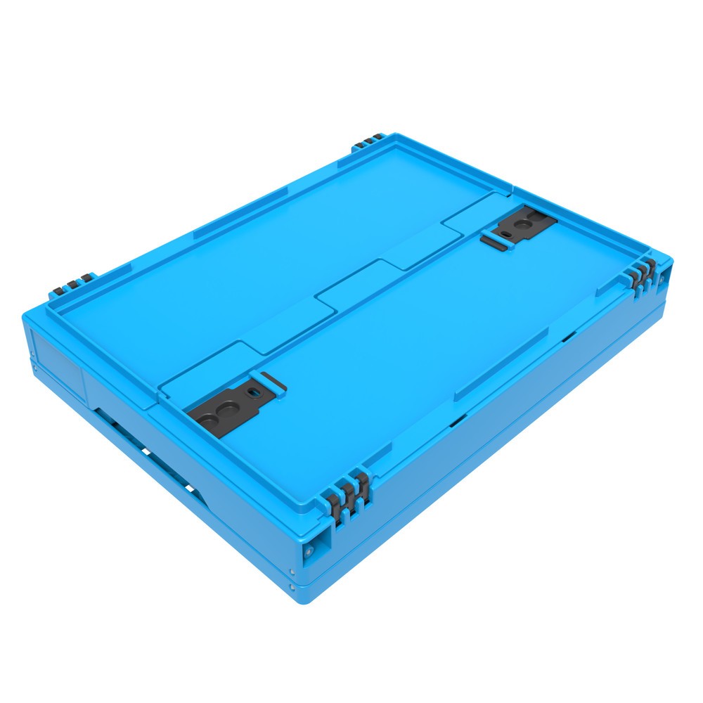 Produktabbildung Nr. 3: Caisse pliante norme Europe Premium, avec couvercle à charnières, 21 litres, bleu