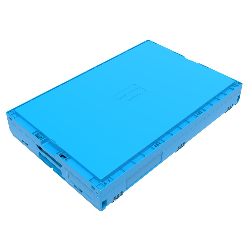 Produktabbildung Nr. 4: Caisse pliante norme Europe Premium, avec couvercle à charnières, 42 litres, bleu