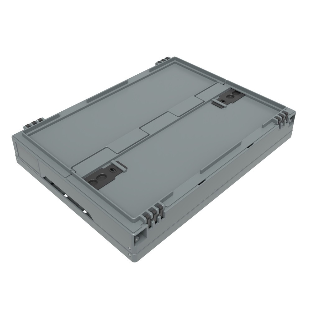 Produktabbildung Nr. 3: Caisse pliante norme Europe Premium, avec couvercle à charnières, 21 litres, gris