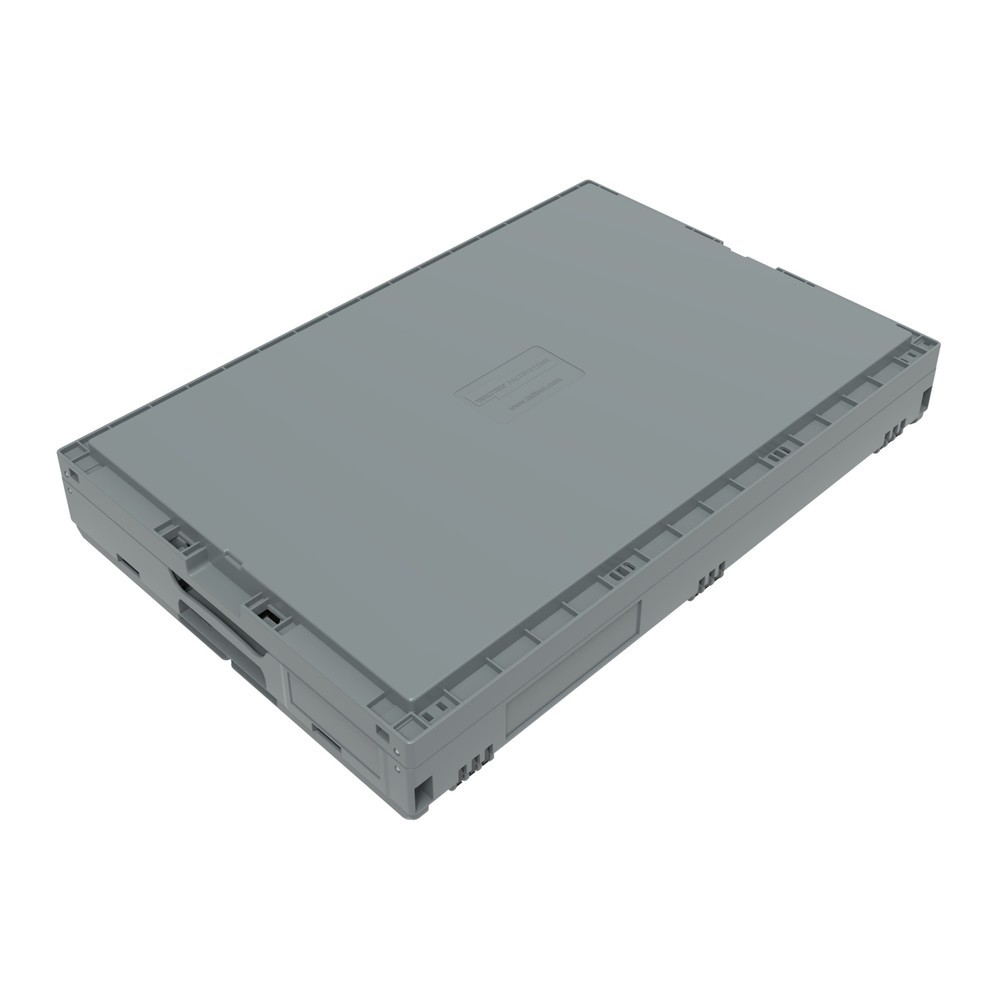 N° de l'image du produit 4 : Euronorm-Eurobox premium, avec couvercle à charnières, 60 litres, gris