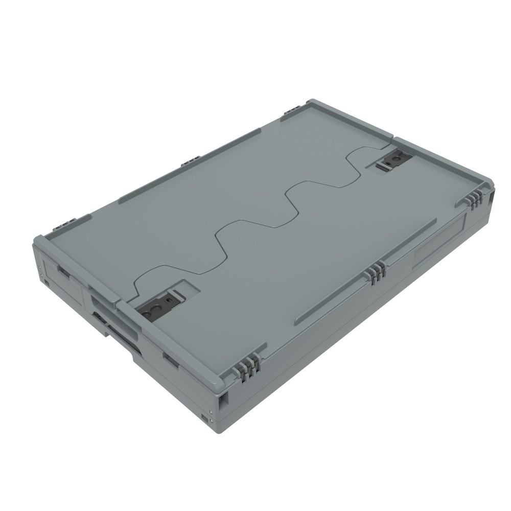 N° de l'image du produit 5 : Euronorm-Eurobox premium, avec couvercle à charnières, 60 litres, gris