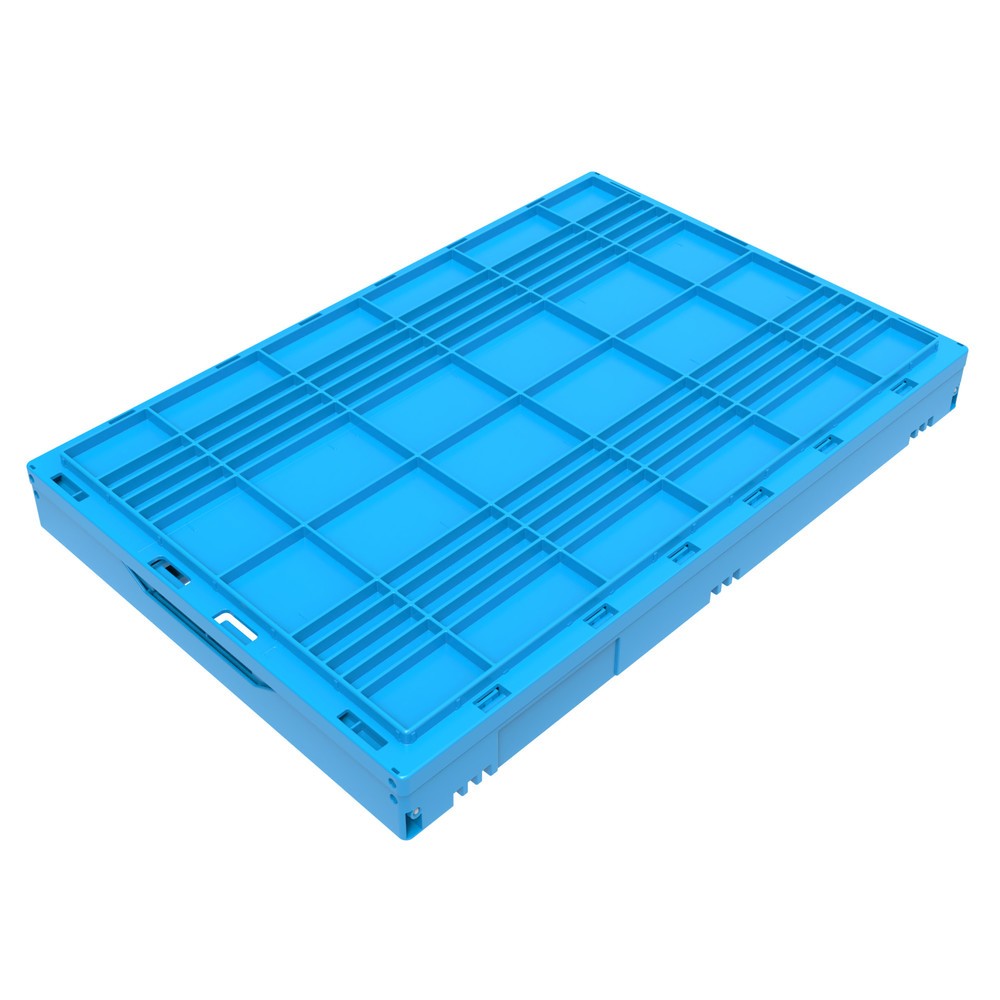 Produktabbildung Nr. 3: Caisse pliante norme Europe Premium, avec parois latérales perforées, bleu