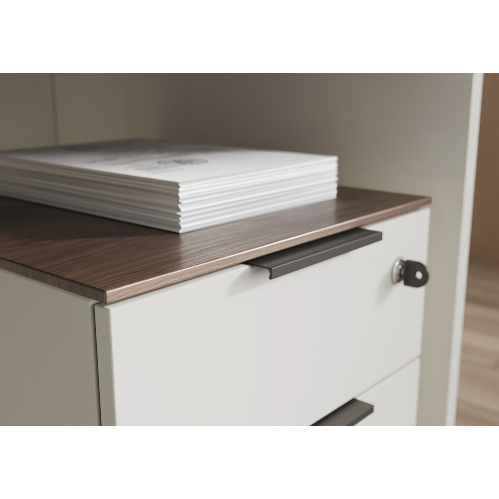 Produktabbildung Nr. 4: Caisson à roulettes ANCONA, 3 tiroirs, cachemire/imitation noyer