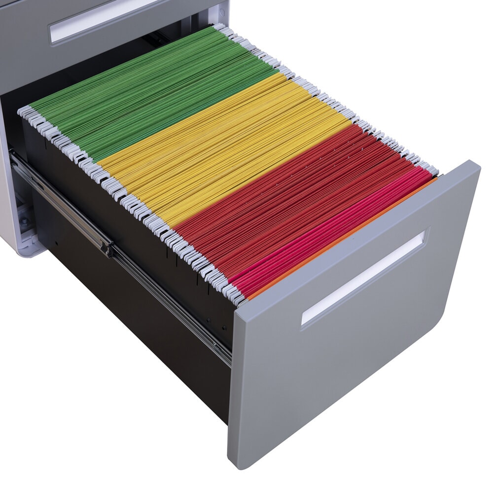 N° de l'image du produit 6 : Caisson à roulettes hjh OFFICE COLOR PLUS I métal, blanc / gris