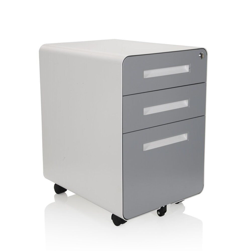 N° de l'image du produit 8 : Caisson à roulettes hjh OFFICE COLOR PLUS I métal, blanc / gris