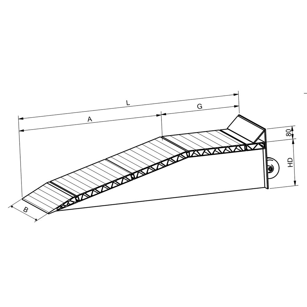 Produktabbildung Nr. 3: Cales de montée en aluminium, capacité de charge 24 000 kg/paire, H x l x L 290 x 500 x 1 440 mm