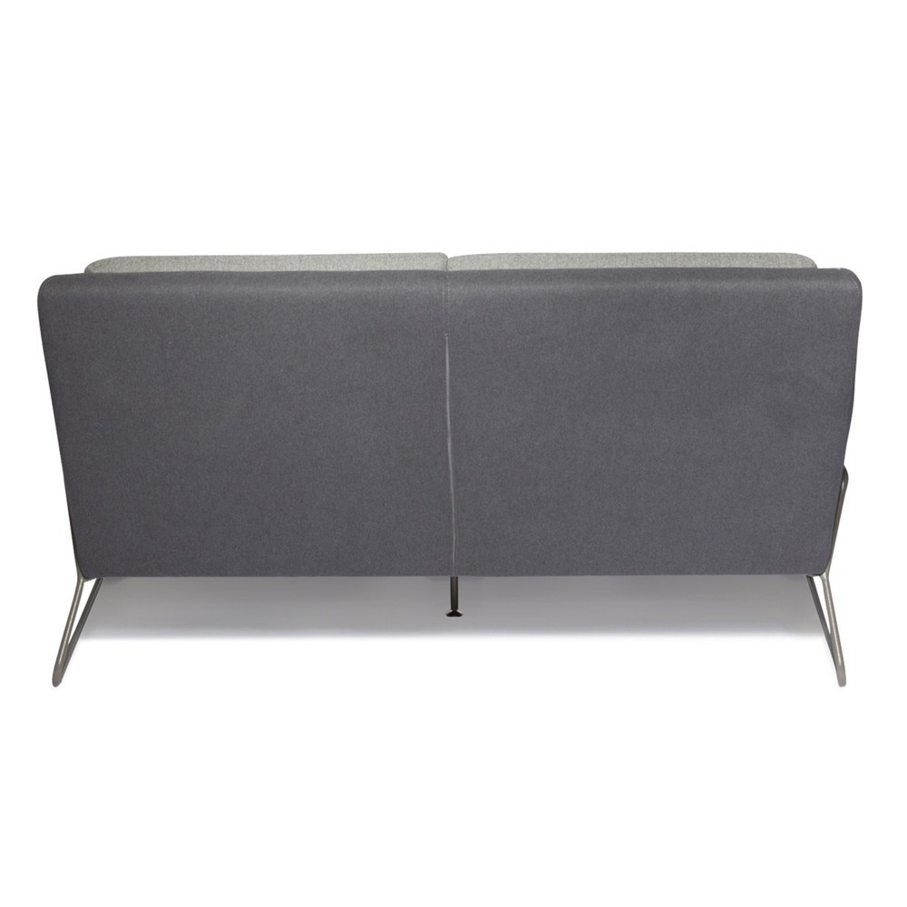 Produktabbildung Nr. 4: Canapé lounge hjh OFFICE LAGUN structure à patins, 3 places, gris clair/gris foncé