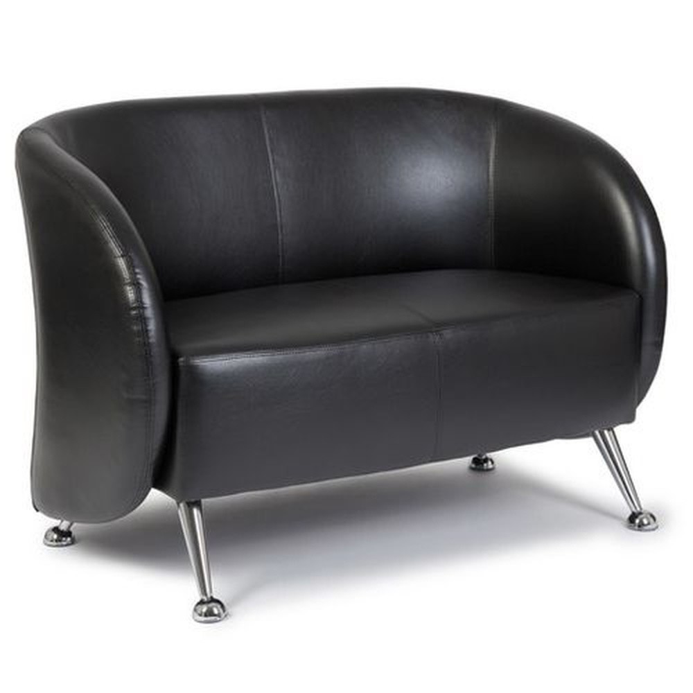 Produktabbildung Nr. 3: Canapé lounge / canapé club hjh OFFICE ST. LUCIA similicuir, 2 places, noir