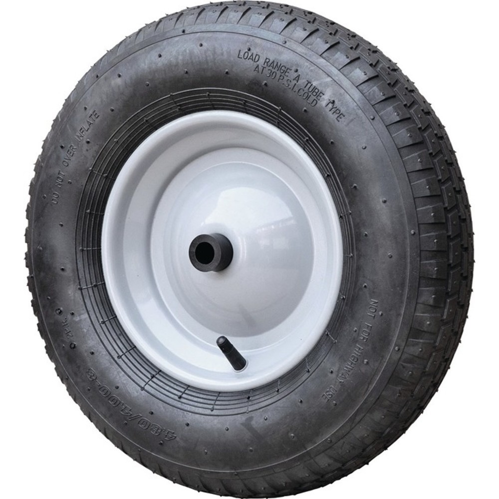 Produktabbildung: CAPITO Luftrad, mit Achse und Kunststoffgleitlager, Rad-Ø 400 mm Radbreite 100 mm
