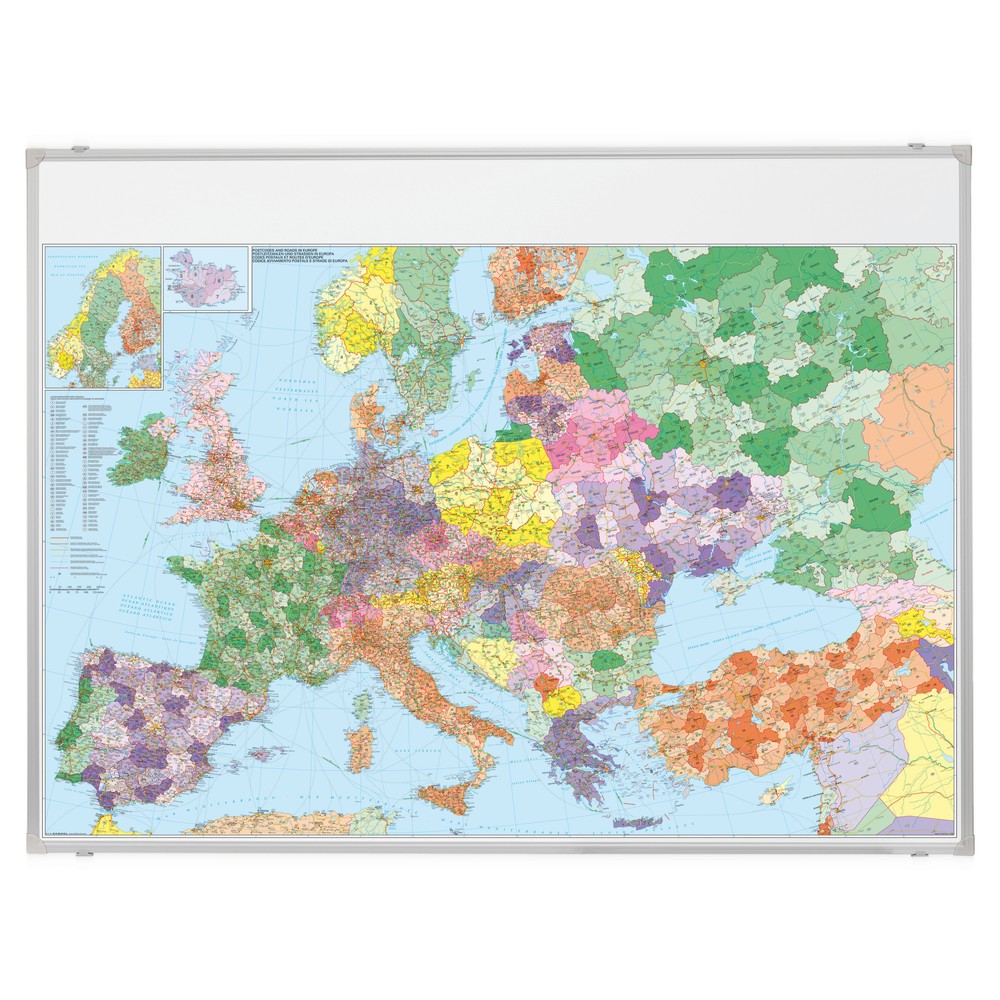 Illustration du produit: Carte d’Europe FRANKEN, magnétique, H x l 1 000 x 1 400 mm