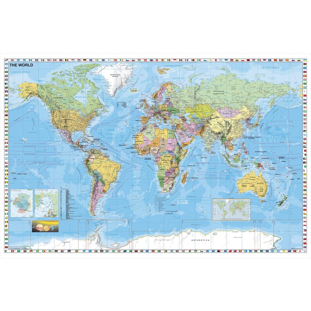 Produktabbildung Nr. 2: Carte du monde FRANKEN, H x l 1 370 x 970 mm