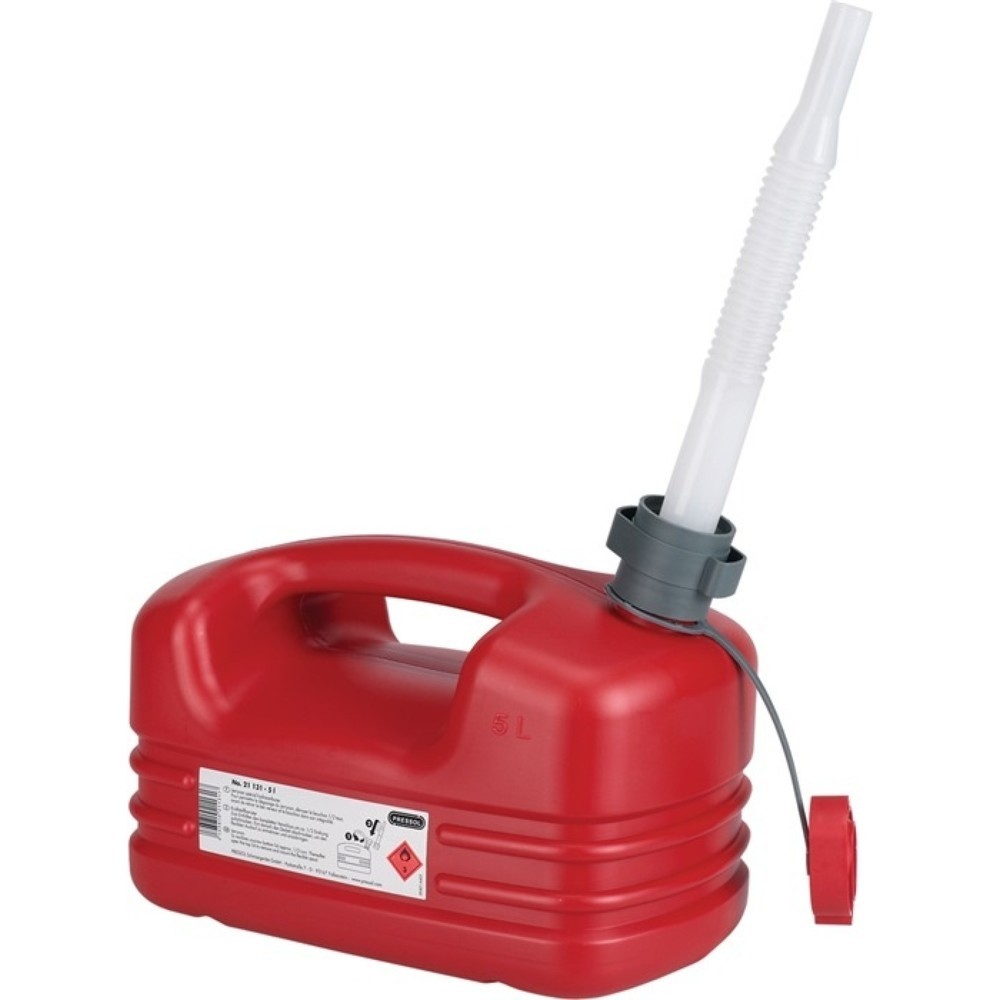 Illustration du produit: Bidon pour carburant contenu 5 l rouge HDPE L331xl185xH237 mm PRESSOL