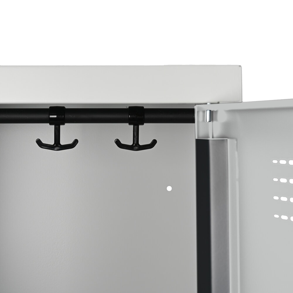 N° de l'image du produit 4 : Casier au sol Steinbock®, à 2 niveaux, 6 compartiments, fermeture à pêne tournant, HxlxP 1 800 x 900 x 500 mm, gris clair / gris clair