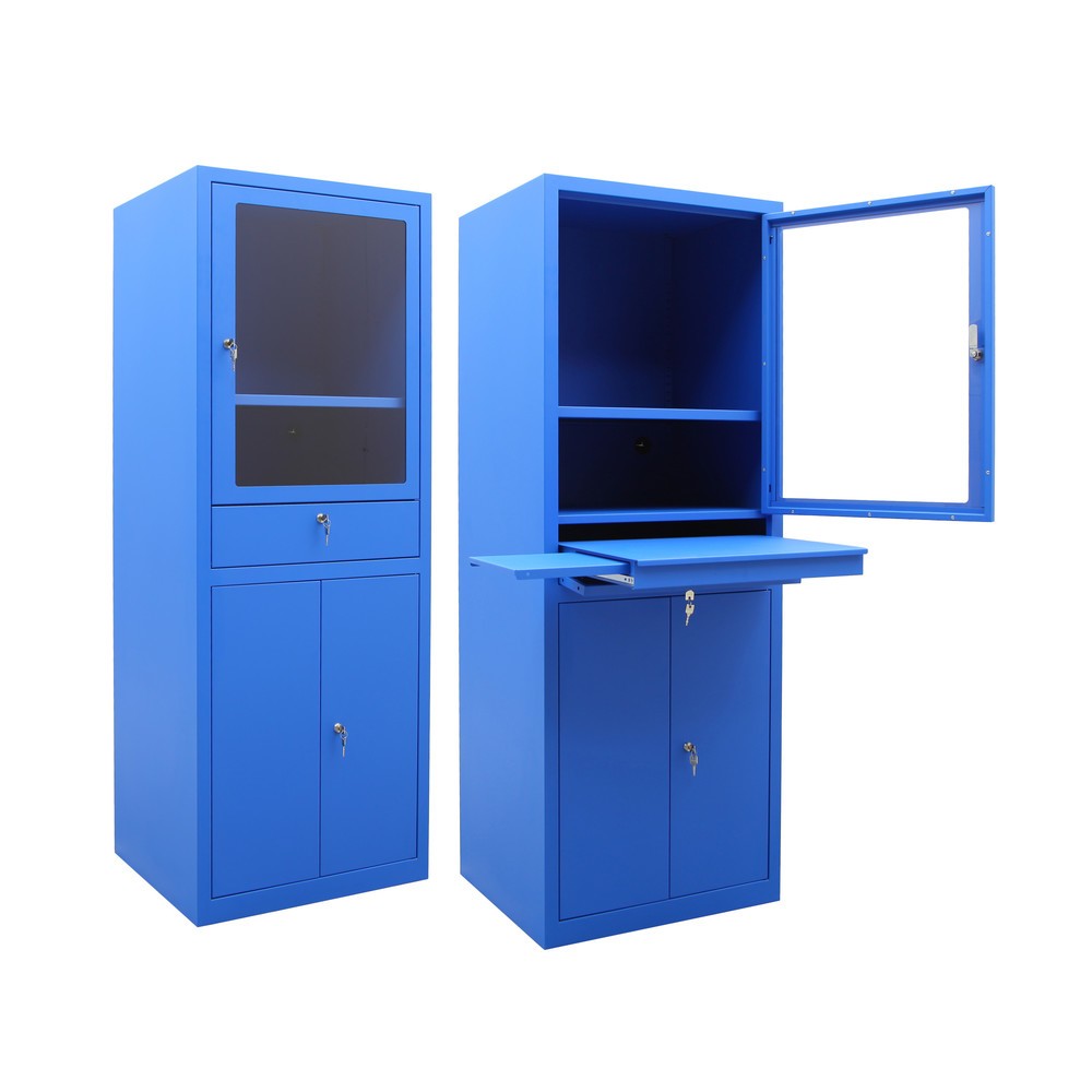 Produktabbildung Nr. 2: CEHA Mobiler Computerschrank HCS-1, HxBxT 1.750 x 650 x 550 mm, enzianblau