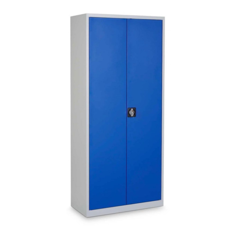 Produktabbildung Nr. 1: CEHA Flügeltürenschrank HUS-1, Drehriegel-Zylinderschloss, 4,5 OH, HxBxT 1.800 x 800 x 380 mm, verzinkte Fachböden, lichtgrau/enzianblau
