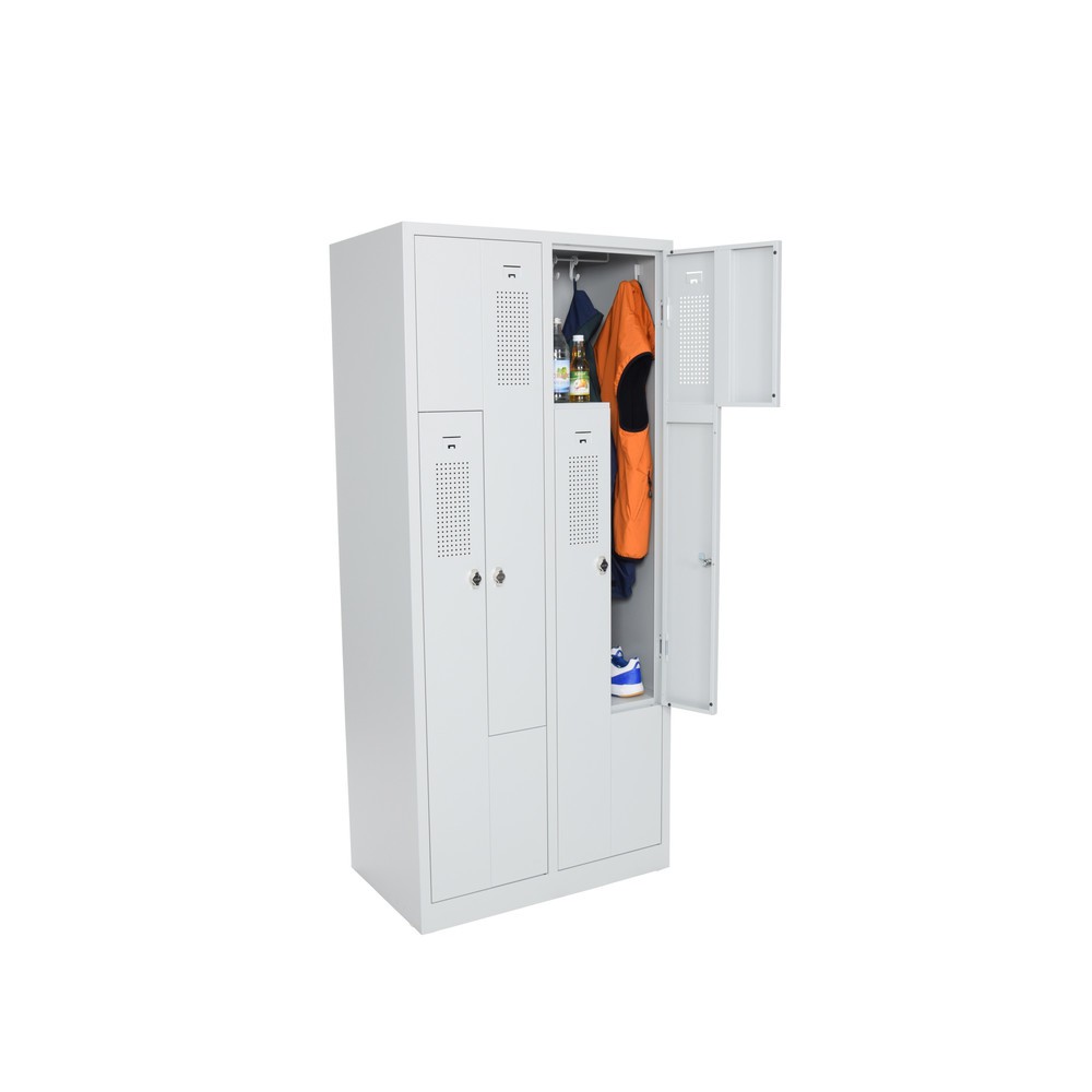 Produktabbildung Nr. 5: CEHA Z-Spind HDZ-1, Zylinderschloss, 4 Abteile, lichtgrau
