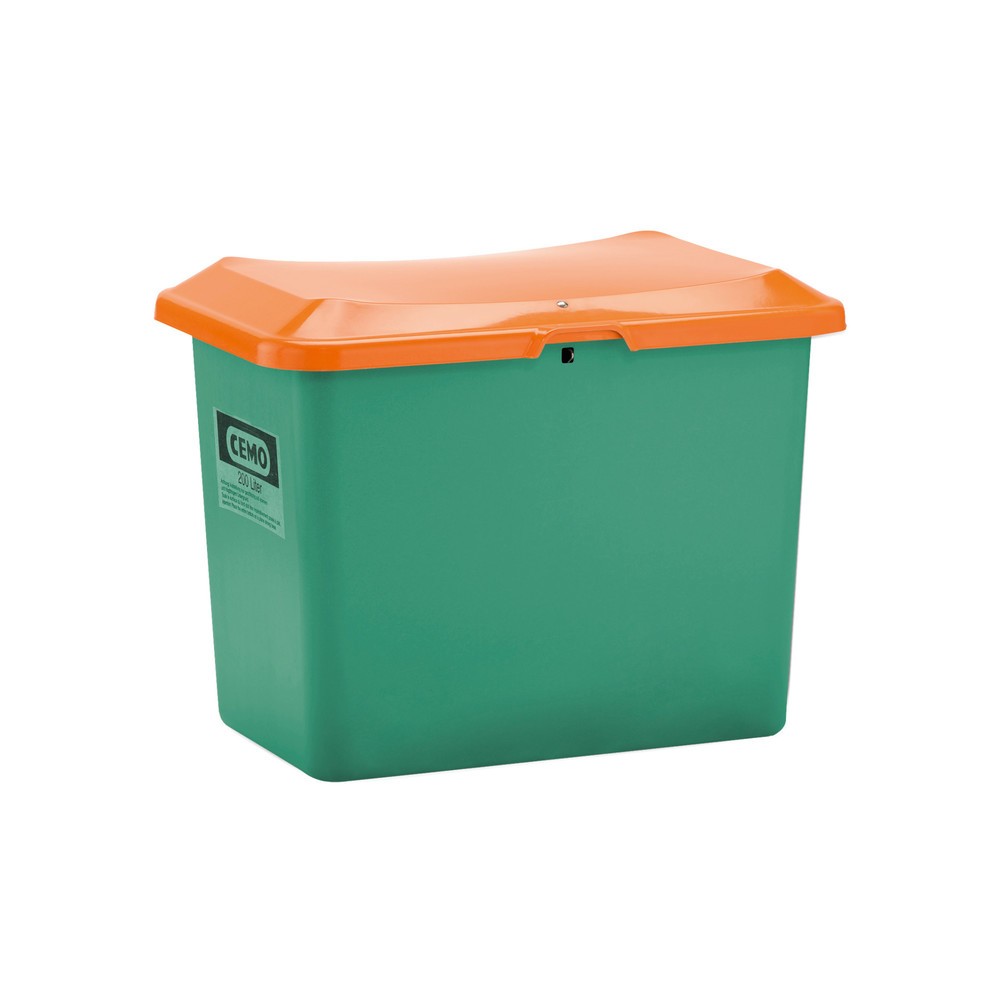 Produktabbildung Nr. 1: CEMO Streugutbehälter, grau/orange, 400 Liter, mit Staplertaschen