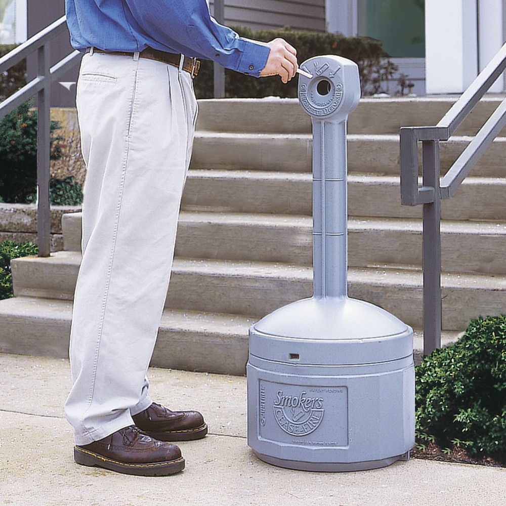 Produktabbildung Nr. 2: Cendrier colonne de sécurité Justrite®, auto-extinguible, 15 litres, gris