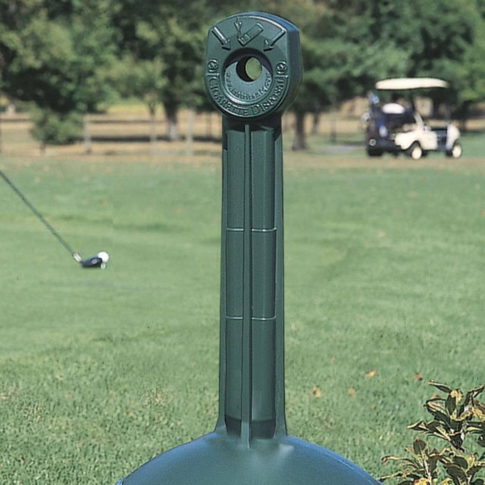 N° de l'image du produit 3 : Cendrier colonne de sécurité Justrite®, auto-extinguible, 15 litres, vert