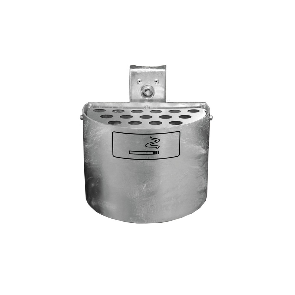 Illustration du produit: RENNER Cendrier mural rond, sans poteau, galvanisé, 2 litres