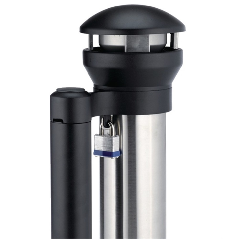 Produktabbildung Nr. 2: Cendrier sur pied D394xH1000 mm argent rond acier inoxydable RUBBERMAID