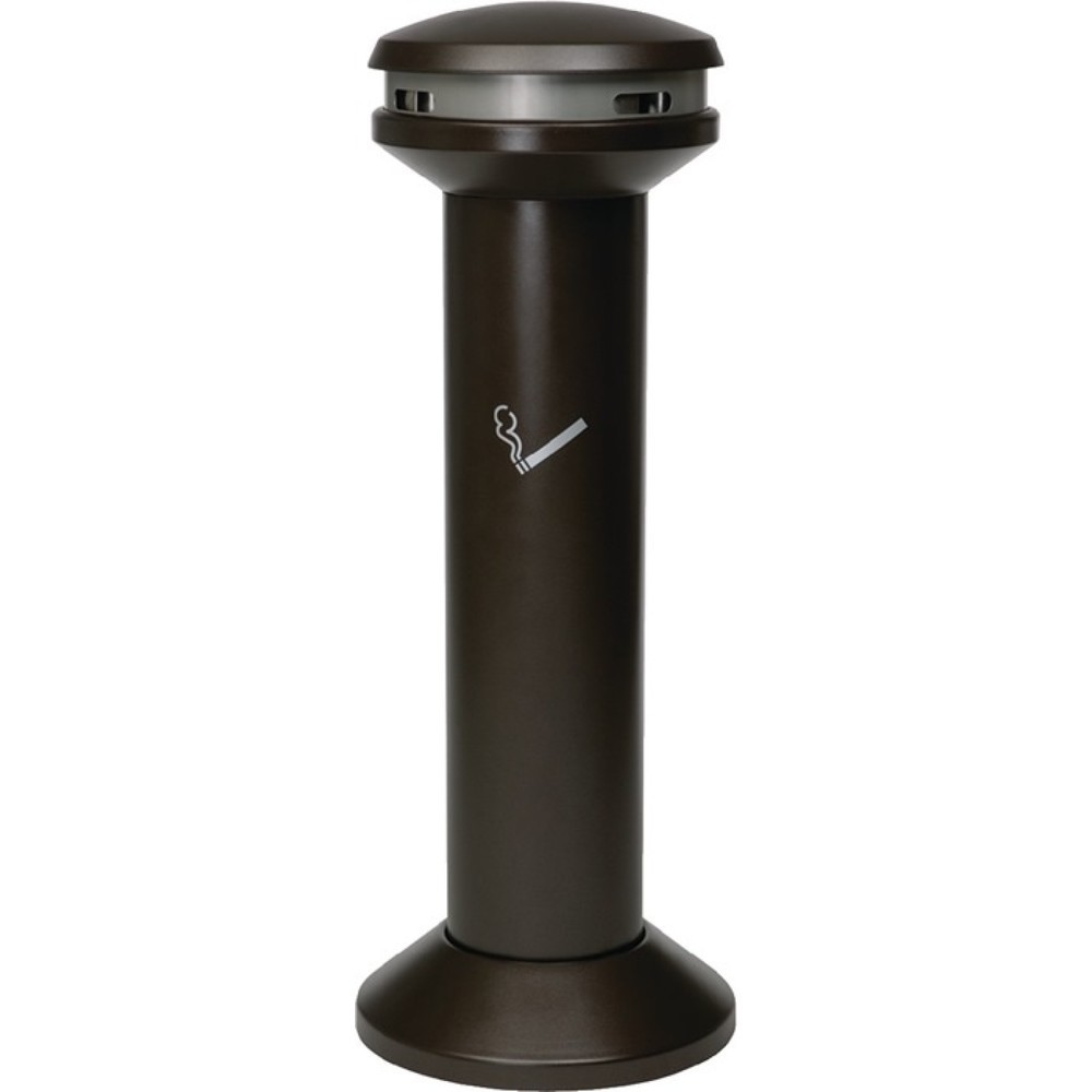 Illustration du produit: Cendrier sur pied D394xH1054 mm noir tôle d’acier RUBBERMAID