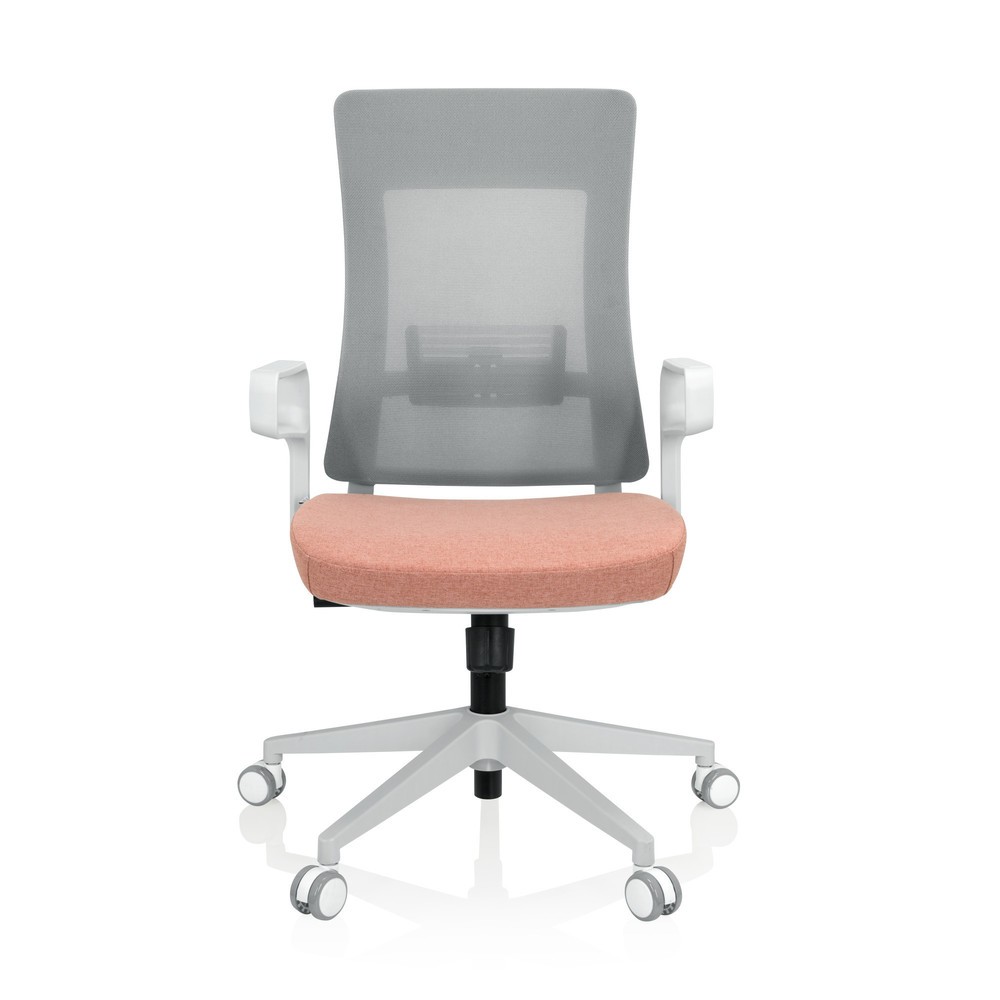 Illustration du produit: Siège de bureau / siège pivotant hjh OFFICE COMFIO WM maille / tissu, gris / rose