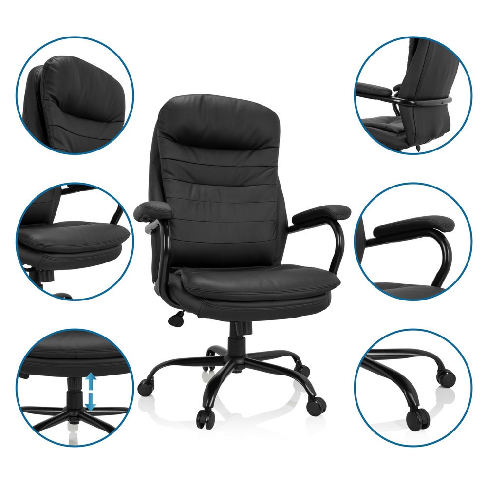 Produktabbildung Nr. 3: Chaise de bureau / fauteuil de direction hjh OFFICE RELAX XXL B PU, noir
