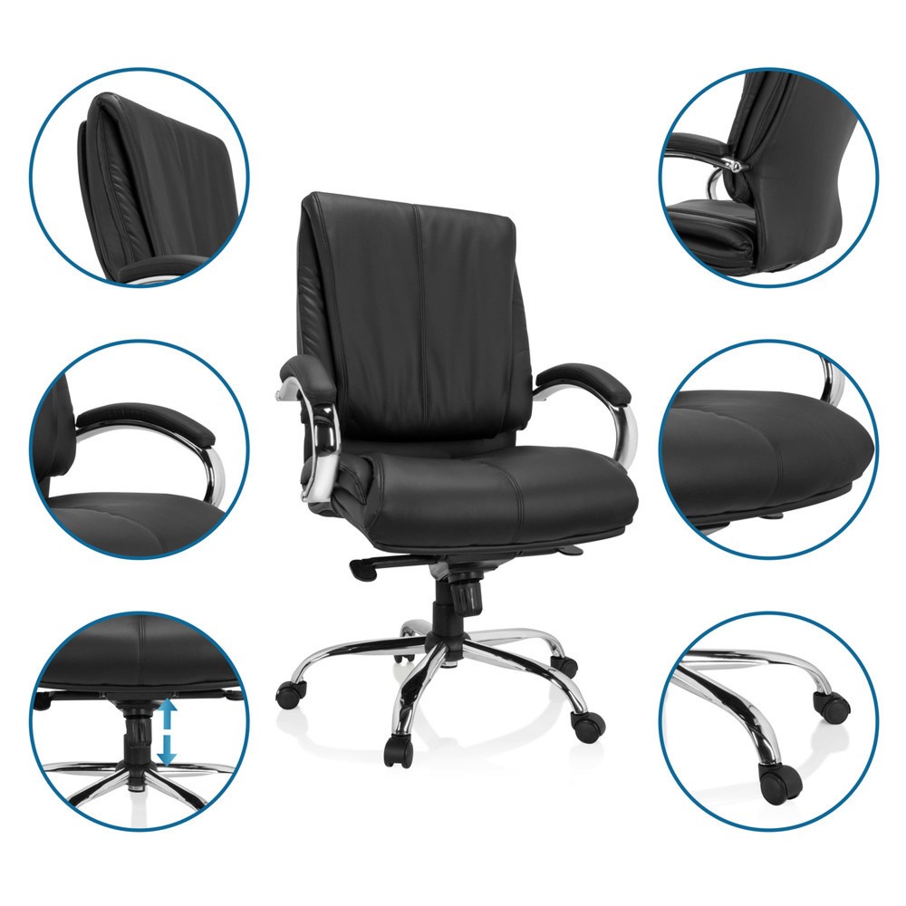 Produktabbildung Nr. 3: Chaise de bureau / fauteuil de direction hjh OFFICE XXL H 100 PU, noir