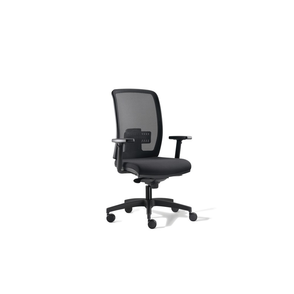 Illustration du produit: Chaise de bureau pivotante Cometa de BISLEY, mécanisme synchrone, soutien lombaire, dossier en mesh