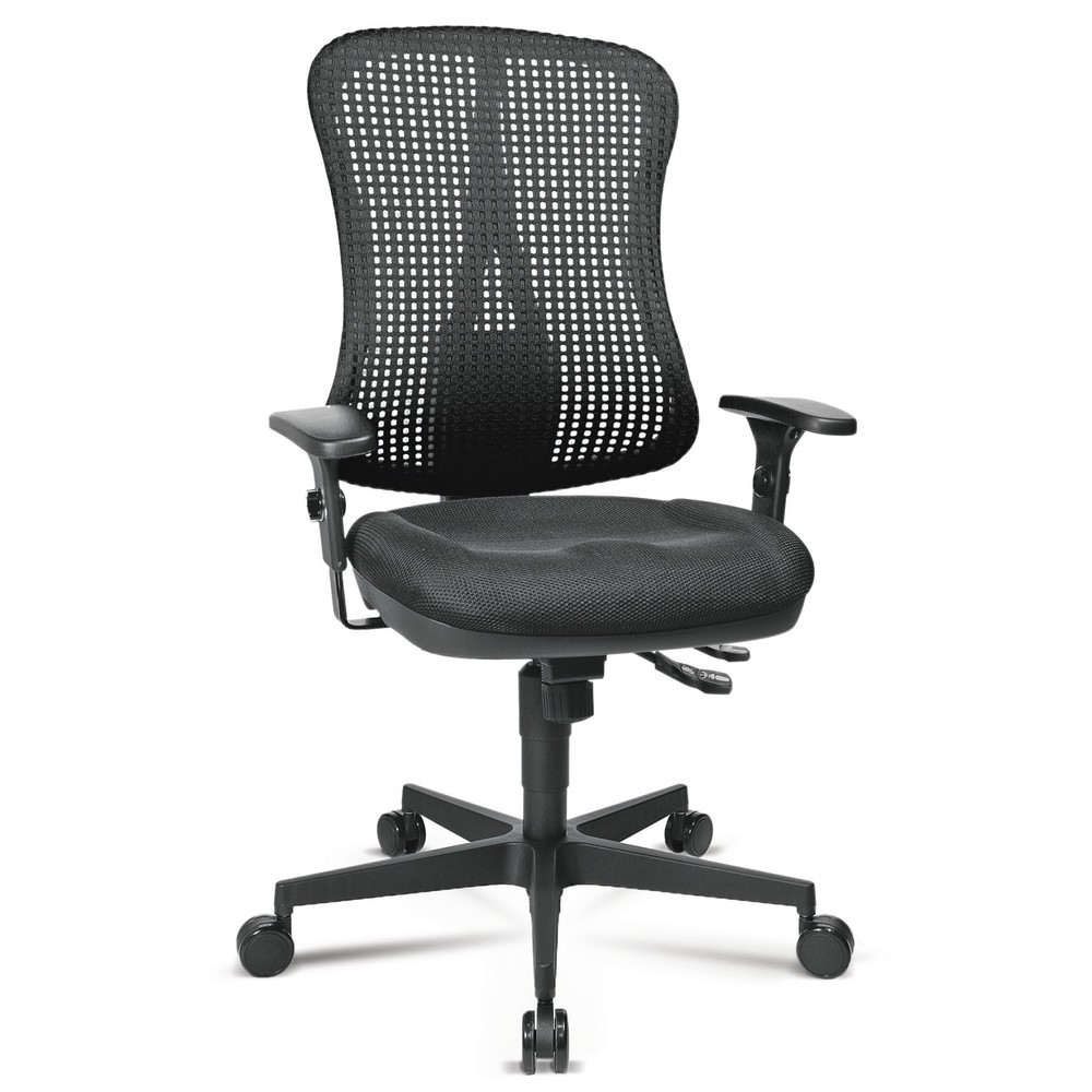 Illustration du produit: Chaise de bureau pivotante Topstar® Head Point SY, assise galbée, bleu foncé/noir