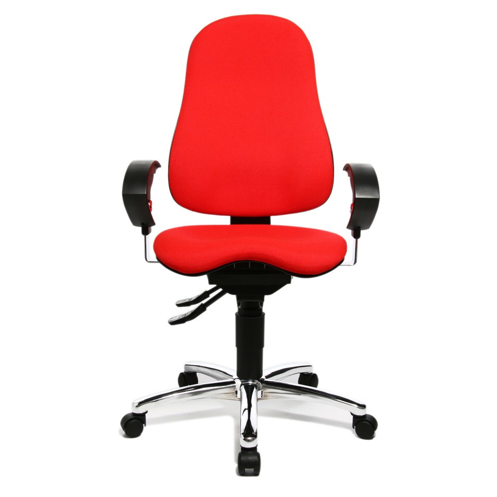 Produktabbildung Nr. 1: Chaise de bureau pivotante Topstar® Ortho 10, accoudoirs réglables en hauteur, rouge
