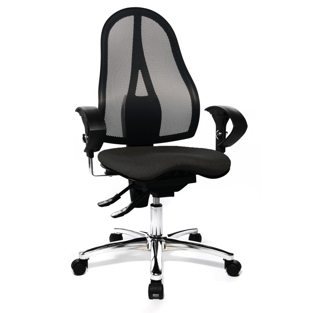 Produktabbildung Nr. 6: Chaise de bureau pivotante Topstar® Ortho 15, dossier en mesh, accoudoirs réglables en hauteur, anthracite