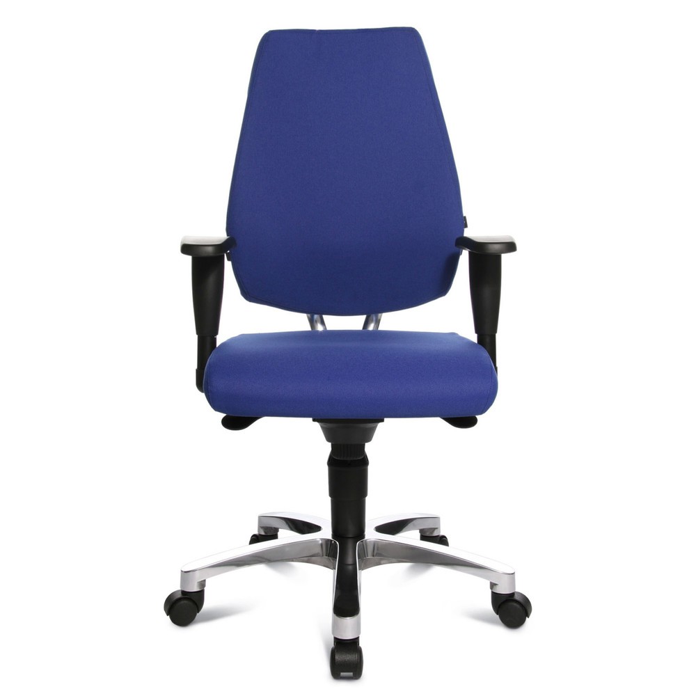 Illustration du produit: Chaise de bureau pivotante Topstar® Ortho 30, accoudoirs réglables en hauteur et en largeur, bleu royal