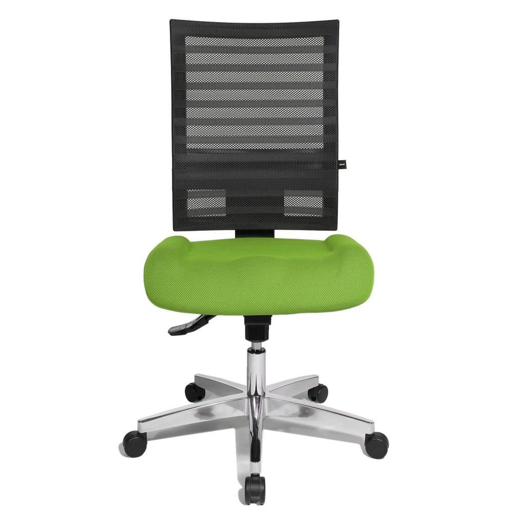 Illustration du produit: Chaise de bureau pivotante Topstar® P91-NET, dossier en mesh noir, siège vert pomme