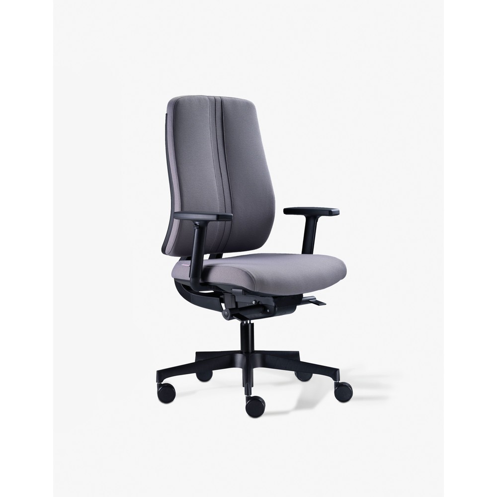 Illustration du produit: Chaise de bureau pivotante Tam de BISLEY, mécanisme synchrone, soutien lombaire, dossier rembourré