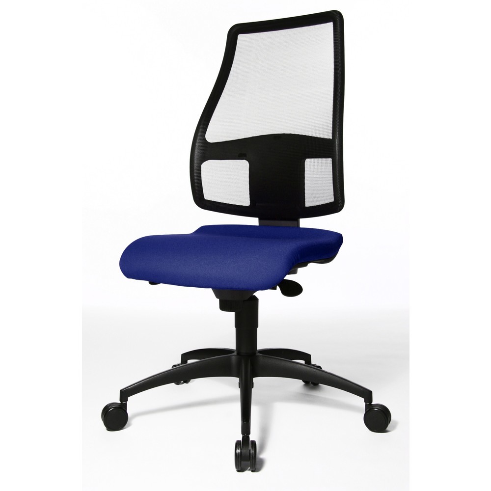 Produktabbildung Nr. 2: Chaise de bureau pivotante Topstar® Syncro, dossier en mesh respirant, bleu royal