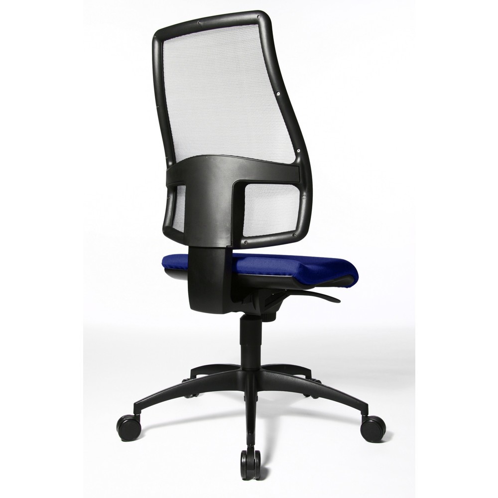Produktabbildung Nr. 3: Chaise de bureau pivotante Topstar® Syncro, dossier en mesh respirant, bleu royal