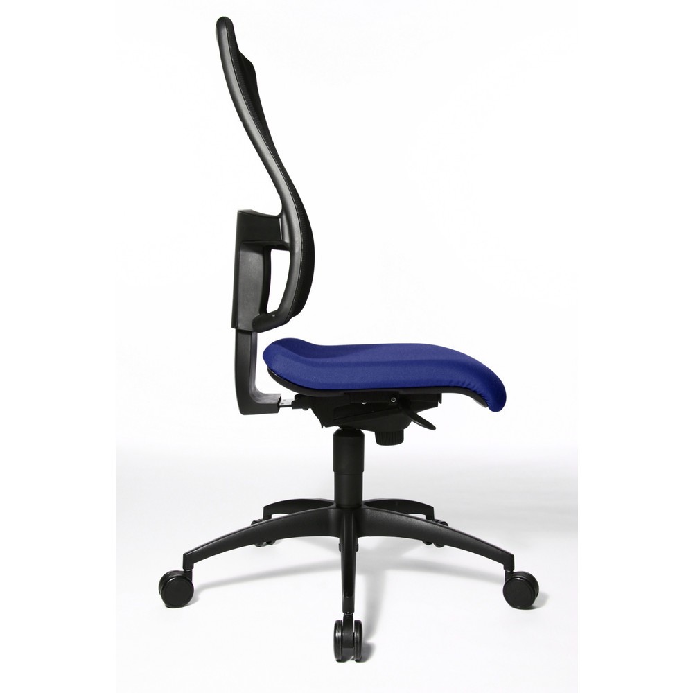 Produktabbildung Nr. 4: Chaise de bureau pivotante Topstar® Syncro, dossier en mesh respirant, bleu royal
