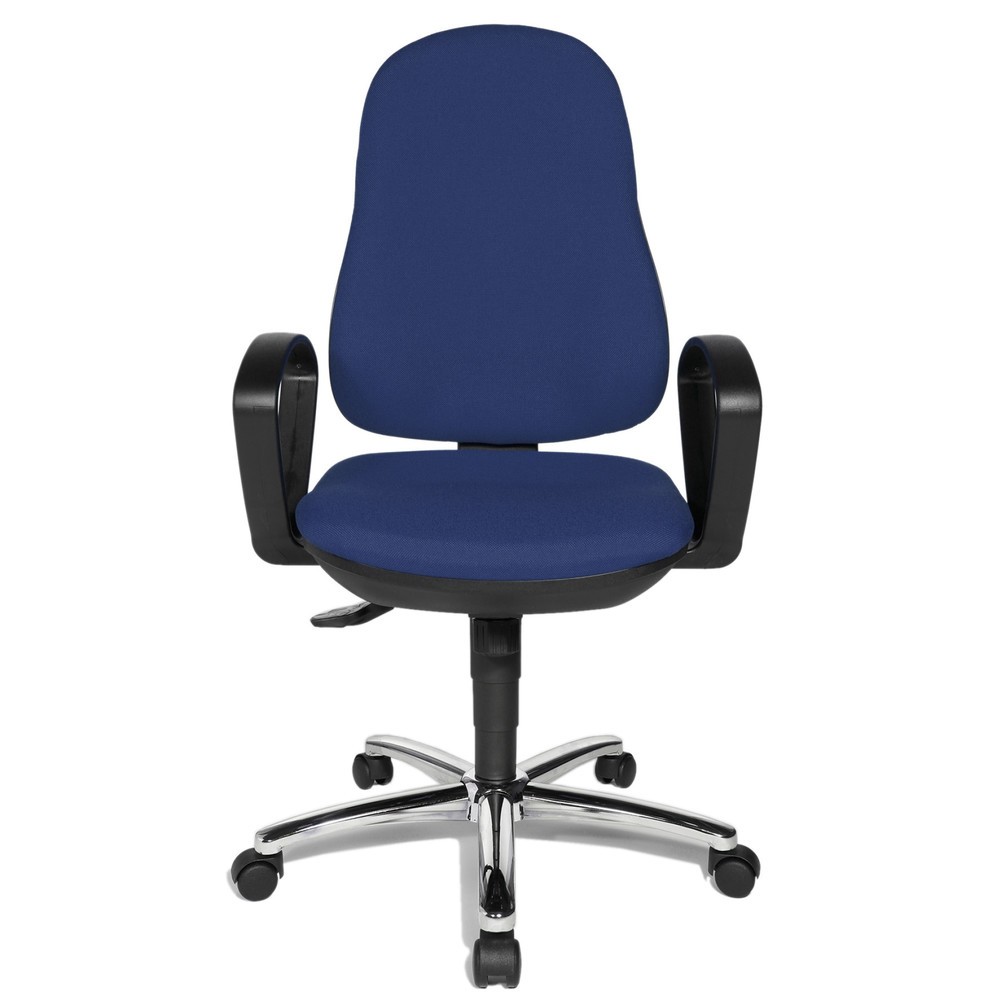 Produktabbildung Nr. 1: Chaise de bureau pivotante Topstar® Syncro-Steel II, dossier rembourré, bleu