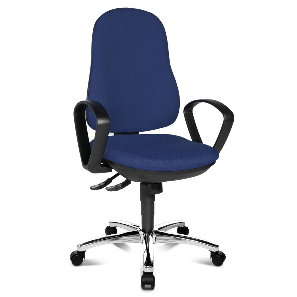 Produktabbildung Nr. 6: Chaise de bureau pivotante Topstar® Syncro-Steel II, dossier rembourré, bleu