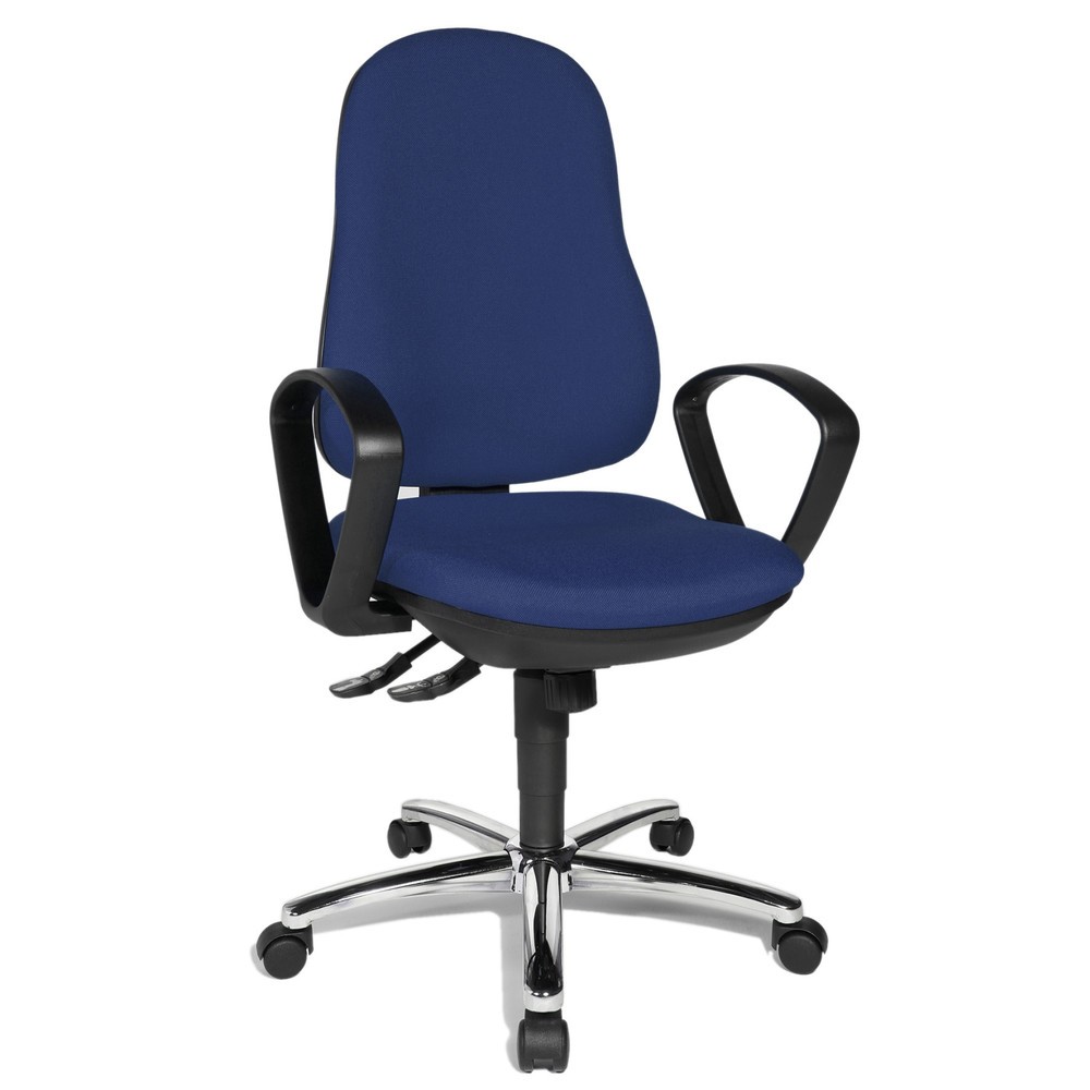 Produktabbildung Nr. 7: Chaise de bureau pivotante Topstar® Syncro-Steel II, dossier rembourré, bleu