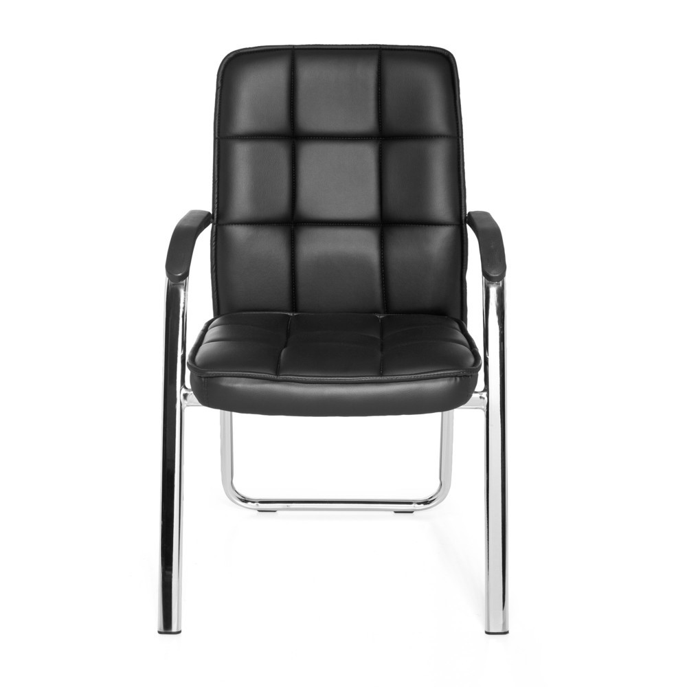 N° de l'image du produit 1 : Chaise de conférence / chaise-visiteur hjh OFFICE BORNE V PU, noir