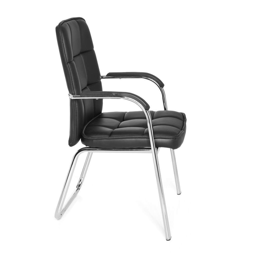 N° de l'image du produit 3 : Chaise de conférence / chaise-visiteur hjh OFFICE BORNE V PU, noir