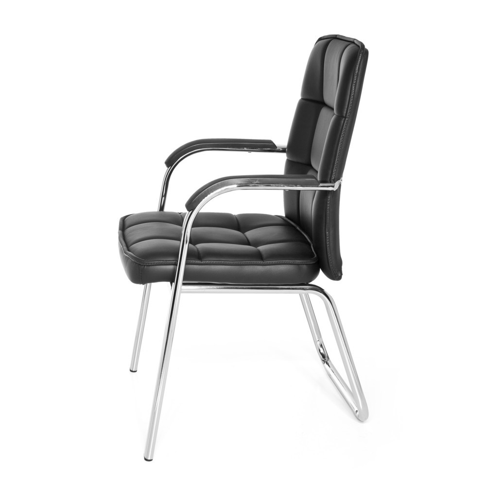 N° de l'image du produit 9 : Chaise de conférence / chaise-visiteur hjh OFFICE BORNE V PU, noir