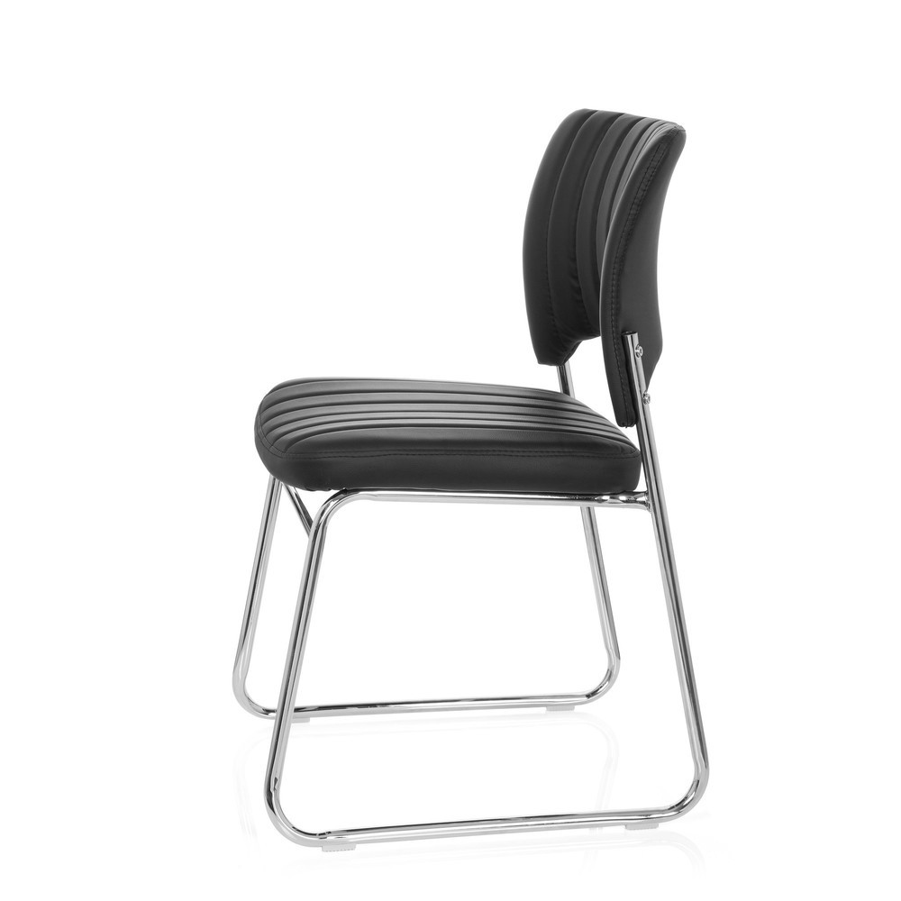 Produktabbildung Nr. 9: Chaise de conférence / chaise-visiteur hjh OFFICE CASPI V PU, noir