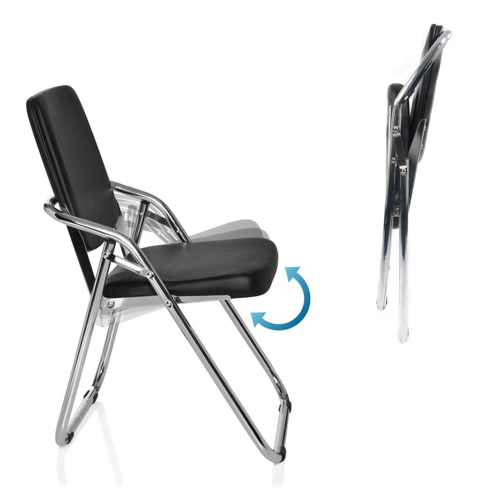 Produktabbildung Nr. 2: Chaise de conférence / chaise-visiteur hjh OFFICE / ESTO PU, noir