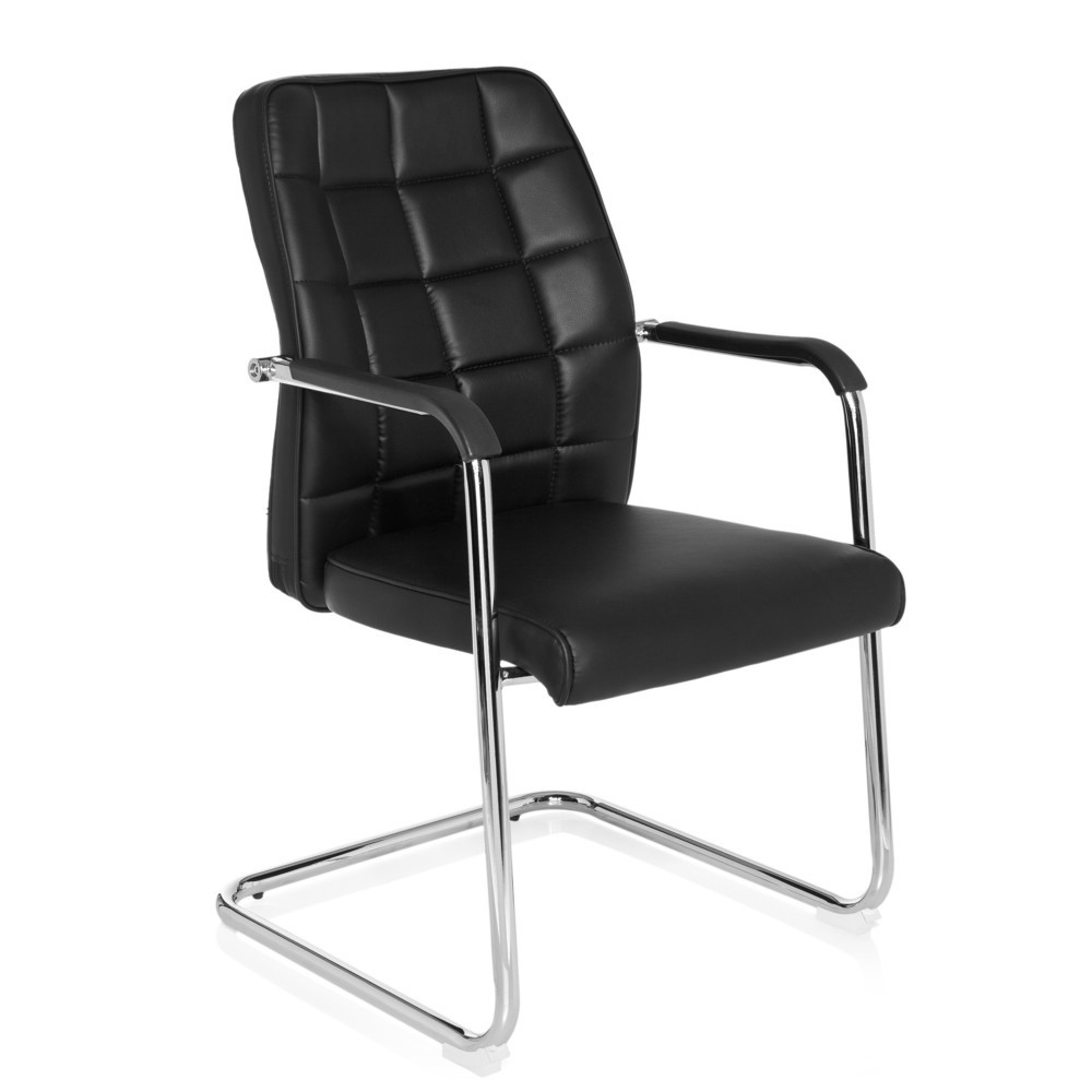 N° de l'image du produit 2 : Chaise de conférence / fauteuil suspendu hjh OFFICE FLEXO V PU, noir