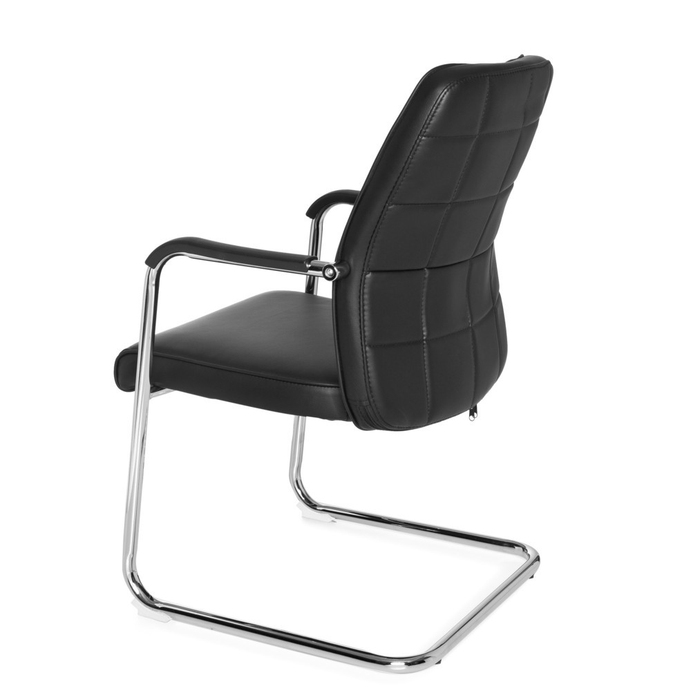 N° de l'image du produit 8 : Chaise de conférence / fauteuil suspendu hjh OFFICE FLEXO V PU, noir