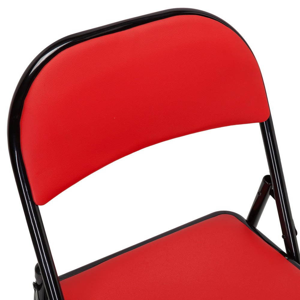 N° de l'image du produit 4 : Chaise de conférence / chaise-visiteur / chaise pliante hjh OFFICE BANDA V PU, rouge